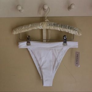 LA Hearts Zuma Ribbed Terry Banded Bikini Bottom